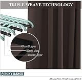 PONY DANCE Thermal Blackout Curtain 52x84 Eyelet Brown Energy Saving Panel view 6