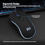 Rii RK105 Wired Keyboard and Mouse Backlit USB UK Layout 105 Keys view 4