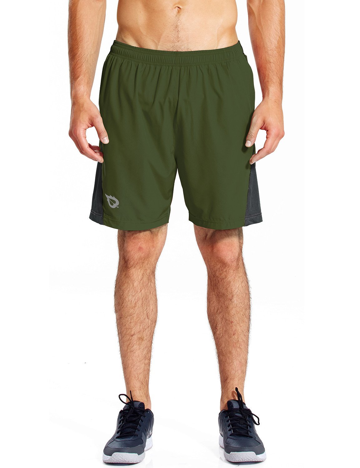 Baleaf Mens 7 Quick Dry Workout Running Shorts Mesh Liner Zip Pockets