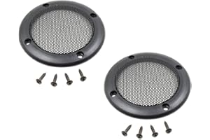 Floratek 2PCS 3.5 Inch Car Speaker Grill Cover Guard Protector with Black Metal Mesh Speaker Decorative Circle 8 Screws Included (3.5 Inch)