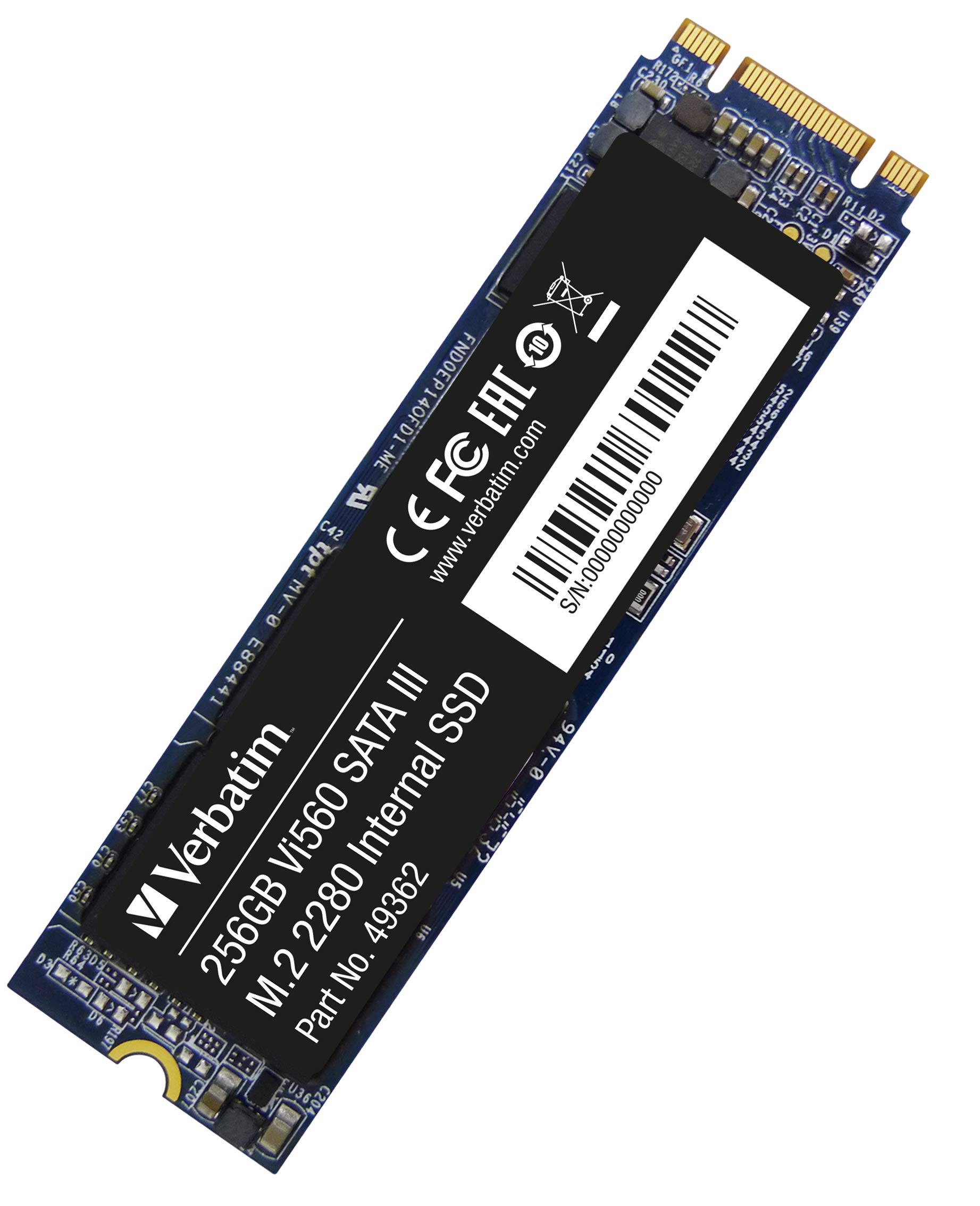 Verbatim Vi560 S3 M.2 SSD-Laufwerk 256GB - Interne Solid State Drive - 3D NAND-Technologie - blau