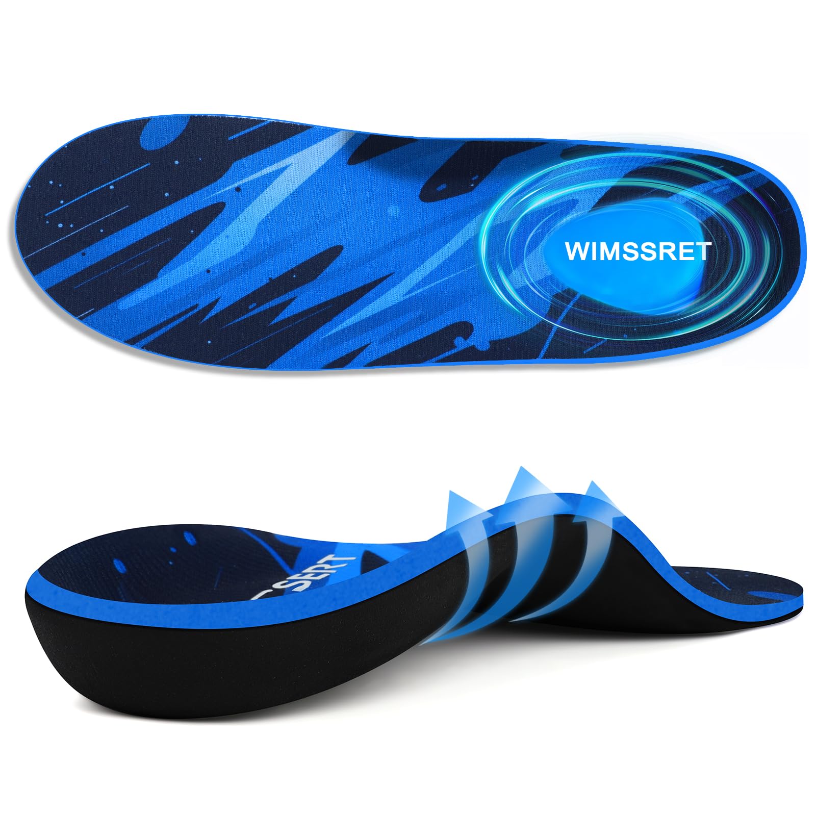 Plantar Fasciitis Relief Insoles with High Arch Support - Heavy Duty Support and Heel Pad, Orthotic Shoe Inserts for Moderate Pronation, Arch Pain, Flat Feet, Men Women, All-Day Comfort