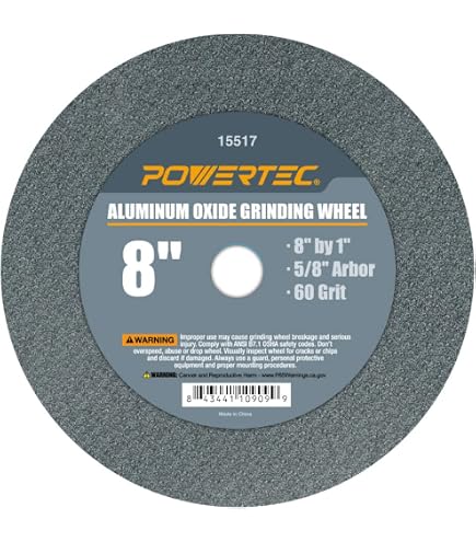 Amazon.com: POWERTEC Bench Grinder Wheel 8 Inch 36 Grit, Aluminum
