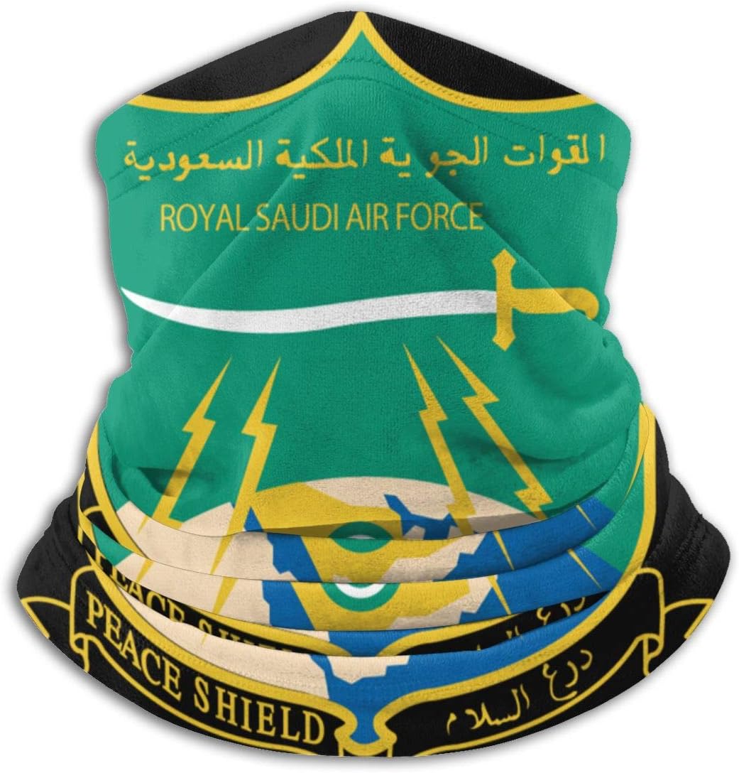 Royal Saudi Air Force Peace Shield Microfiber Neck Warmer Scarf Gaiter Headwear Face Mask