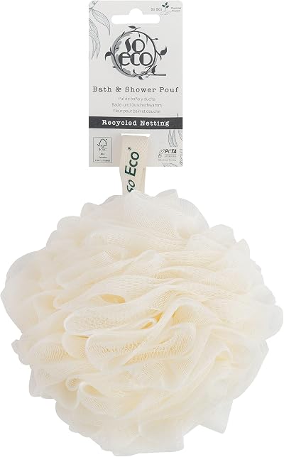 So Eco Bath & Shower Pouf 100% Recycled Netting Gentle Exfoliating Sponge