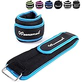 Ankle Weights 1 Pair 1 2 3 4 5 6 10 12 LBS Wrist Weights Arm Weights Leg Weights for Women Men Kids with Adjustable Strap, Strength Training Ankle Weights Set for Running Gym Fitness Workout Walking Jogging