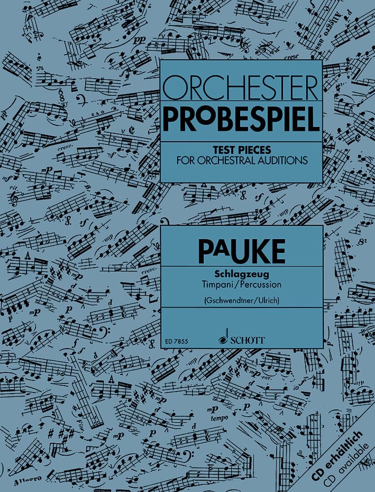Test Pieces for Orchestral Auditions: Timpani / Percussion - Excerpts from the Operatic and Concert Repertoire - timpani/percussion - difficult - (sheet music) - (ED 7855)