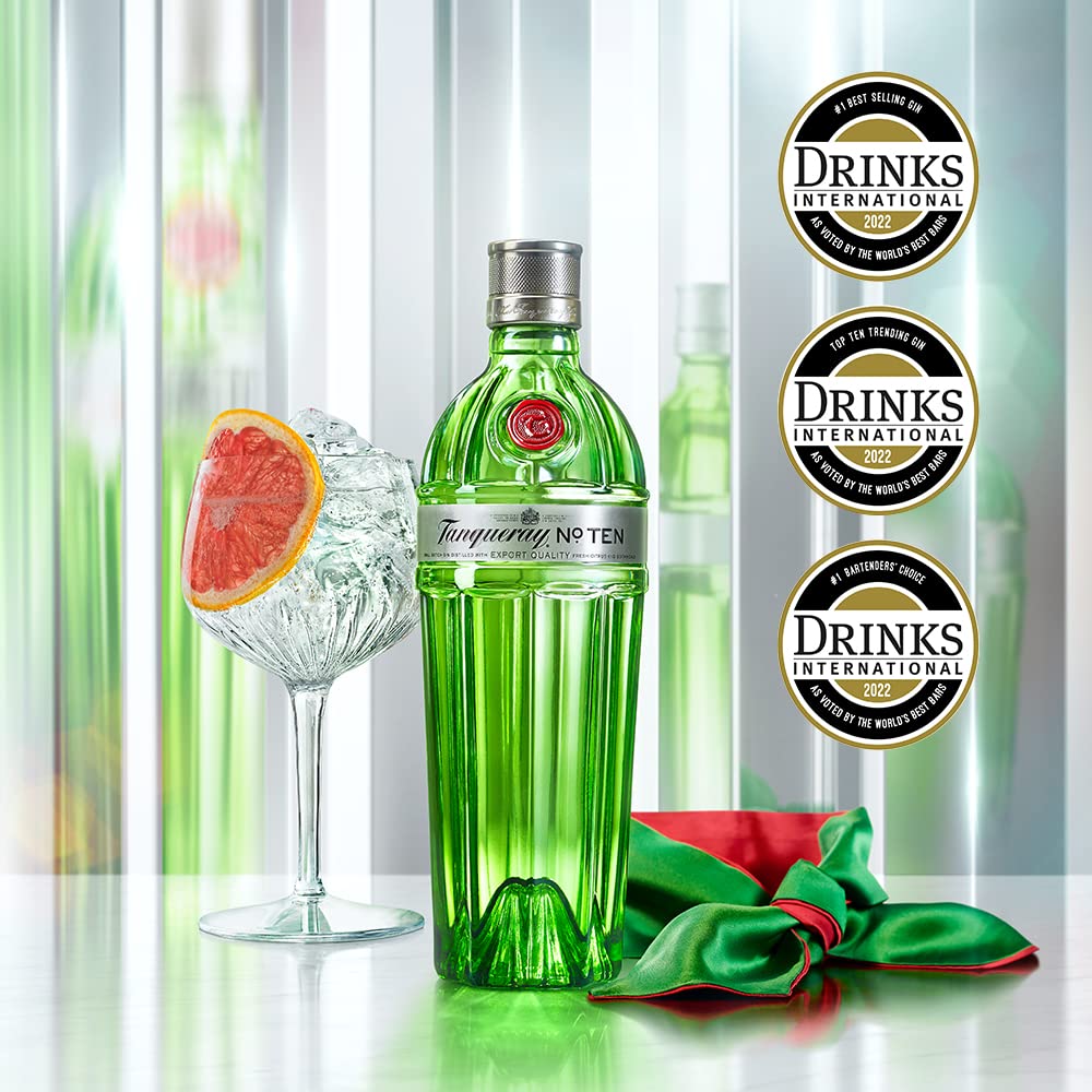 Tanqueray No. 10, Premium, Geschenk für besondere Momente, Spirituose für Gin & Tonic, Ten, 47% Vol, 700ml Einzelflasche 7