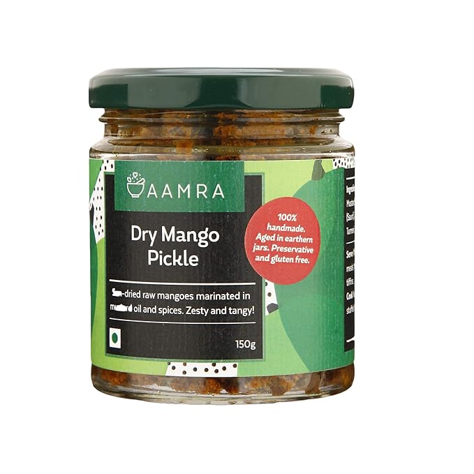 Amazon Com Aamra Dry Mango Pickle No Artificial Preservatives 150 Gm 5 29 Oz Grocery Gourmet Food