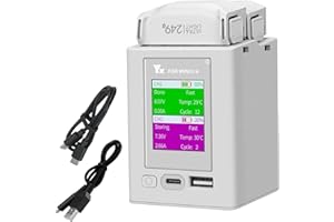LYONGTECH Multifunction Display Battery Charger for DJI Mini 4 Pro,Mini 3 Series,Two-Way LCD Charging Hub,Charge Two Batteries,Drone Accessories
