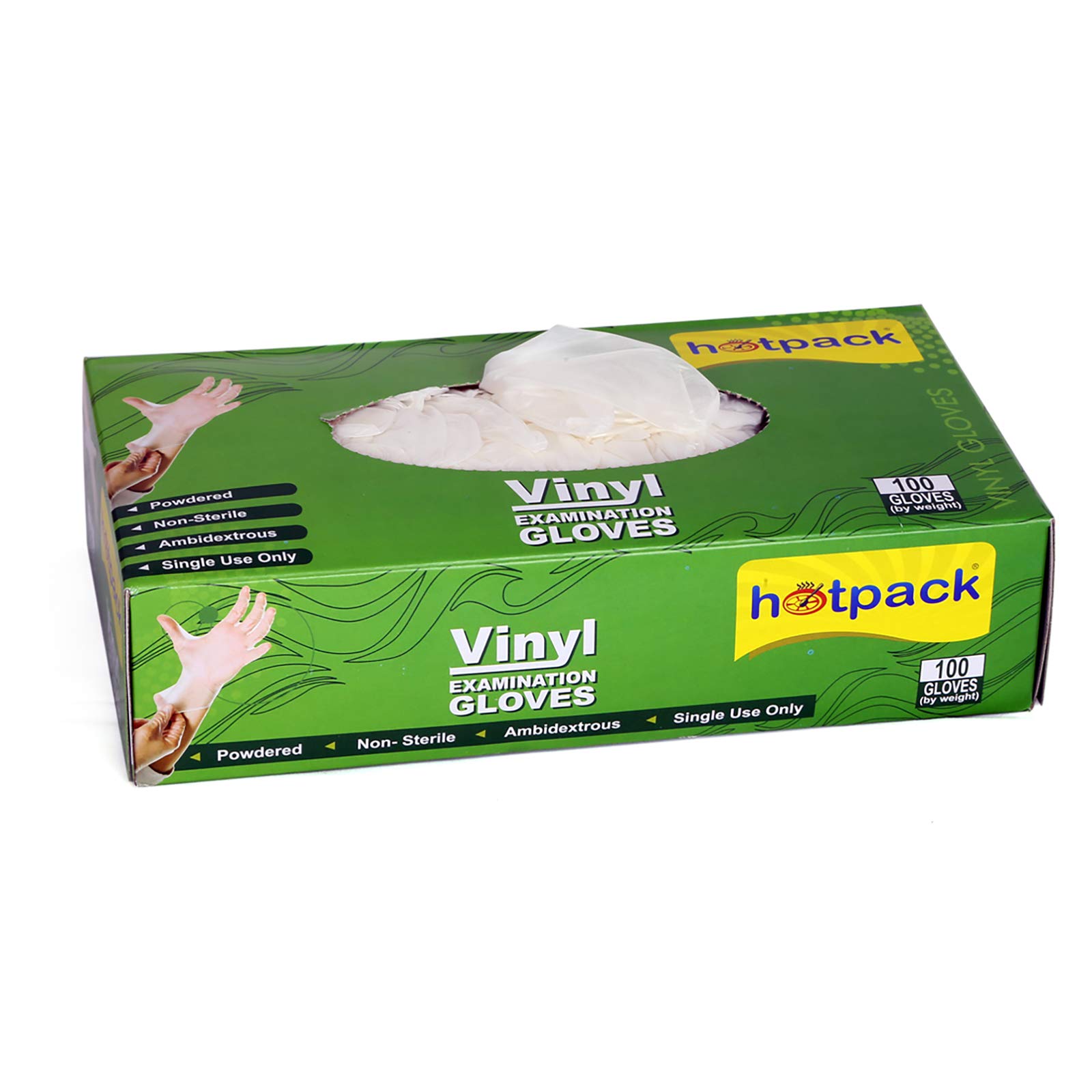 Hotpack Powdered Disposable Vinyl Gloves Medium, 100Pcs price in UAE