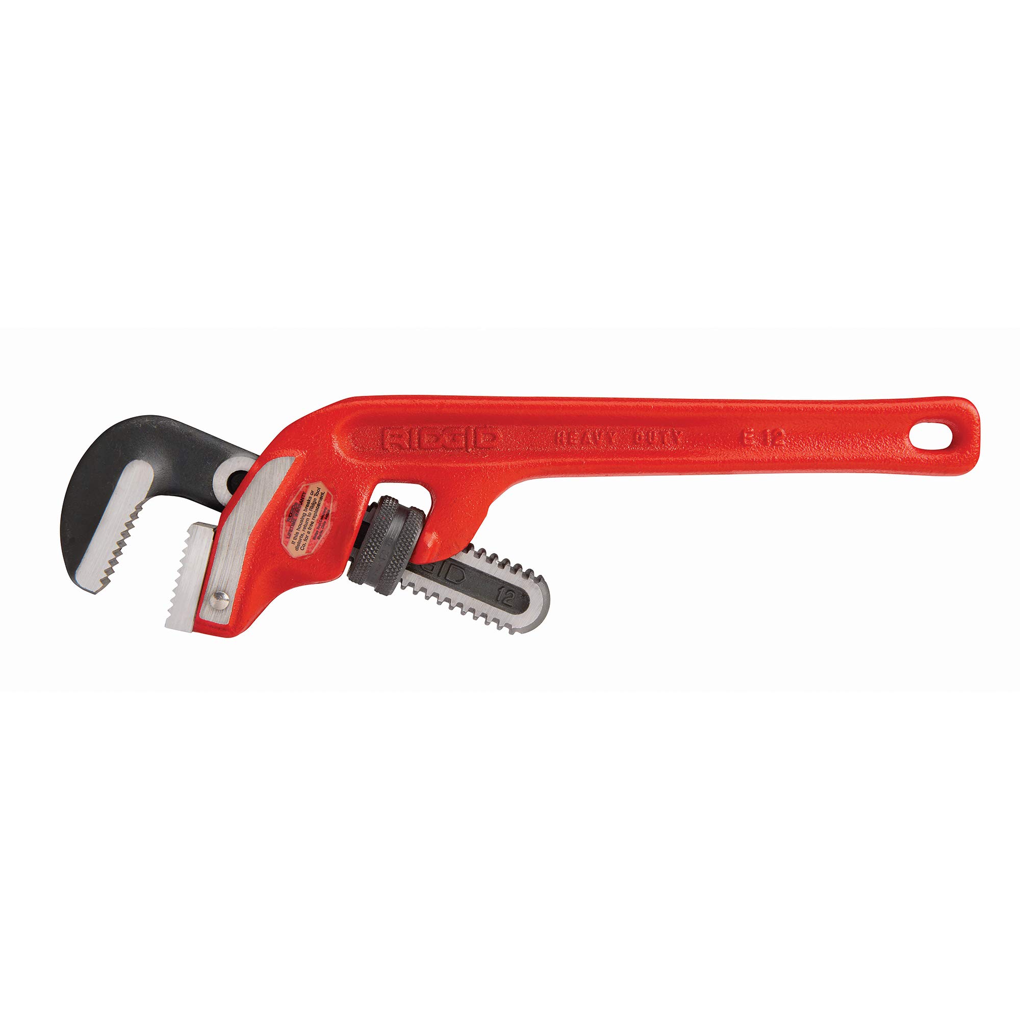 RIDGID 31065 Model E-12 Heavy-Duty 12 inch End Pipe Plumbing Wrench, Red