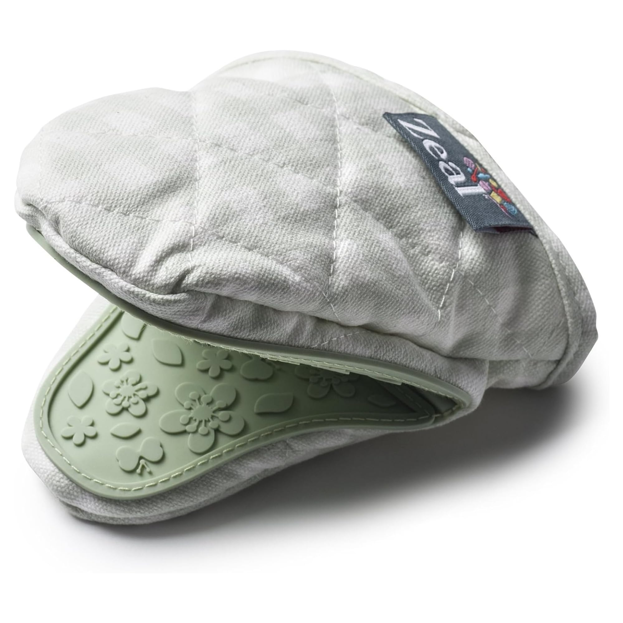 Zeal Silicone & Cotton Mini Mitt Pot Holder Gingham, Cotton, Sage Green, 17.5 x 13.5 x 2.5 cm, V124G โ image 1