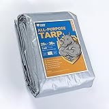 GUARD SHIELD Silver Tarp Waterproof 20x30 Feet Medium Duty All Purpose Poly Tarps Cover 7mil