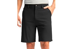 Soothfeel Men's Golf Shorts with 5 Pockets Stretch Lightweight Quick Dry 9 Inch Flat Front Casual Work Dress Shorts for Men