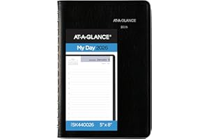 AT-A-GLANCE 2026 Appointment Book Planner, Daily, 5" x 8", Small, Hourly, DayMinder, Black (SK440026)