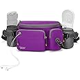 TUDEQU Fanny Pack for Men with Water Bottle Holders, Black Fanny Pack, Waist Bag for Men, Fanny Pack Men