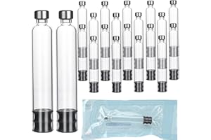 3ml Pen Cartridges for Peptide Pen and V1 V2 Pens, 20 Pack 3cc Empty Glass Cartridge with 11mm Long Stopper, Sterilized & Ind