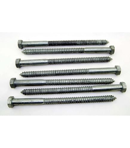 Hard-to-Find Fastener 3/4" X 12" Hex Lag Screws – Zinc Plated Steel, 10-Piece, 1-1/8" Wrench Head, Heavy-Duty
