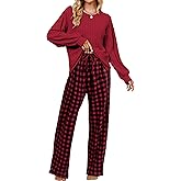 Blooming Jelly Womens Lounge Set Cute Long Sleeve Pajama Sets Casual 2 Piece Pj Outfit Fall Sleepwear Pockets