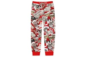 TUONROAD 7-16 Years Boys Christmas Pajama Pants Girls Sleepwear PJ Bottoms