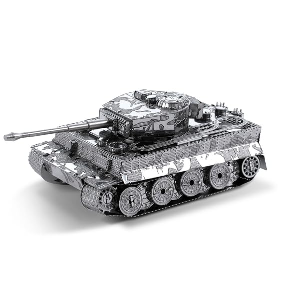 Fascinations Metal Earth MMS203 - 502462, Tiger 1 Panzer, Konstruktionsspielzeug, 2 Metallplatinen, ab 14 Jahren