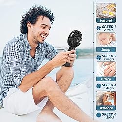 EasyAcc Portable Travel Fan [Max 53H Cooling