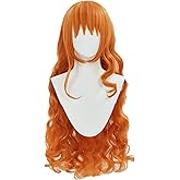 haikyuu Women Anime Cosplay Wig Long Curly Orange (Orange)