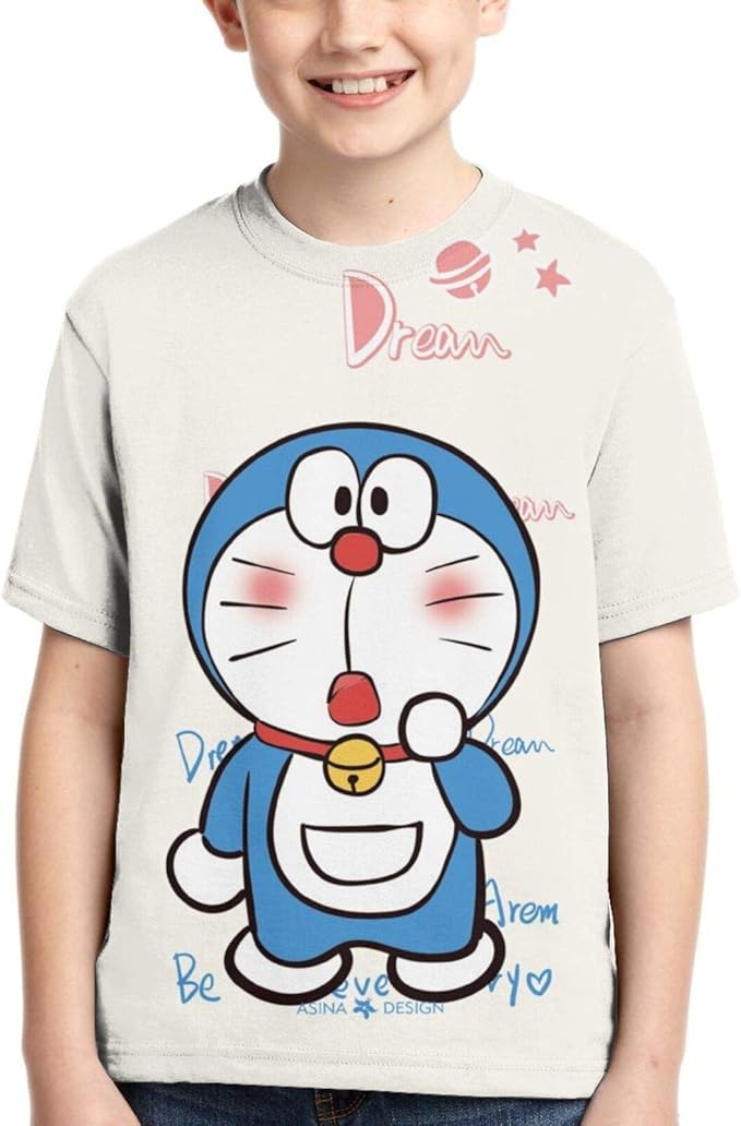 Amazon.com: Doraemon Children&rsquo;s Short-Sleeved Top T-Shirt, Round Neck