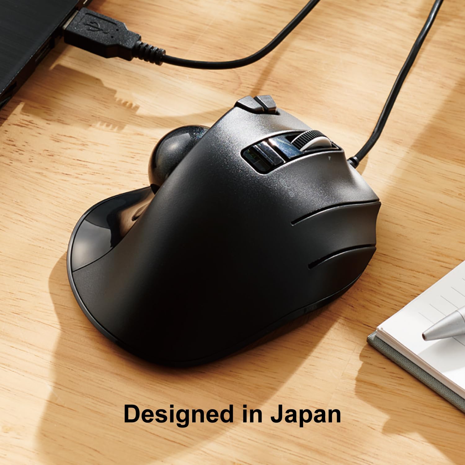 ELECOM EX-G Trackball Mouse, 2.4GHz USB Wireless, Design Ergonomico, Controllo Pollice, Smooth Precise Tracking Roller Ball, 6 Pulsanti Programmabili, Tilt Scroll, Computer Mouse per Laptop PC