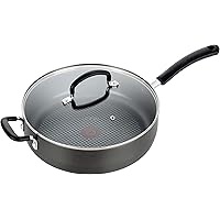 T-fal, Ultimate Hard Anodized, Nonstick 5 Qt. Jumbo Cooker, Black, E76582, 5 Quart, Grey