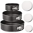 HIWARE Springform Pan Set of 3 Non-stick Cheesecake Pan, Leakproof Round Cake Pan Set Includes 3 Pieces 6" 8" 10" Springform 
