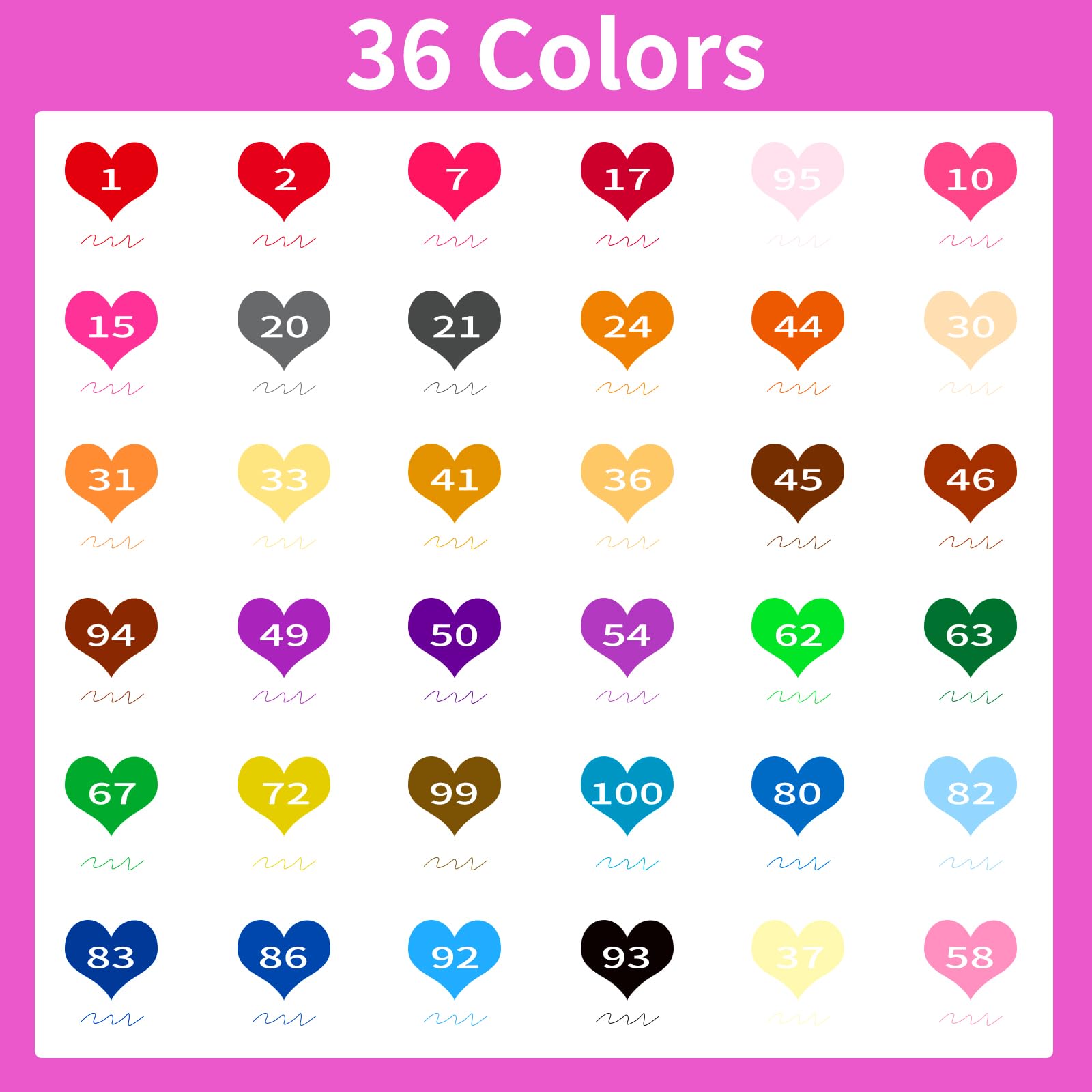 Soucolor Art Brush Markers Pens for Adult Coloring Books, 36 Colors Numbered Dual Tip (Brush and Fine Point) Marker Pen for Kids Note taking Planner Hand Lettering Calligraphy Drawing Journaling