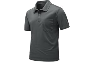 TBMPOY Men's Golf Polo Shirts Short Sleeve Sports Active T-Shirts Lightweight Quick Dry with Pocket
