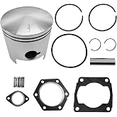 72 mm Stock Bore Piston Kit Fit for Polaris 250 Trail Boss Blazer 2-Stroke | Fit for Polaris Trail Boss 250 1985-1999 &amp; Trail Blazer 250 1995-2001, High Quality 2-Stroke Piston &amp; Ring Set, Direct Fit