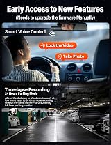 IIWEY EY02 4K Dash Cam Front Rear 5GHz WiFi Dual 64GB Card Included view 5