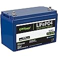 ExpertPower 24V 50Ah Lithium LiFePO4 Deep Cycle Rechargeable Battery | 2500-7000 Life Cycles & 10-Year Lifetime | Built-in BMS | Trolling Motors, RV, Solar, Marine, Overland, Off-Grid