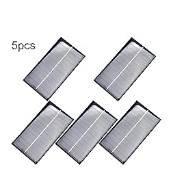 Fielect 5Pcs 6V 1W Mini Solar Panel Polysilicon