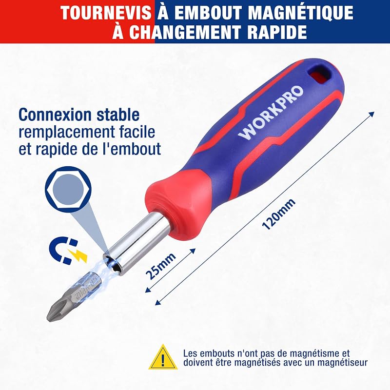 Coffret de Douilles et Embouts 34 Pièces, Mini Clés à Cliquet 1/4" Double Tête 2-en-1, Tournevis à Embouts Magnétique, 2 Rallonges et Joint Universel, Outils de Réparation pour Vélos Voitures