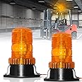eTzone 30 LED Amber Forklift Strobe Light 30W Vehicle Roof Safety Beacon Light for 10-110V Mower, ATV, Trucks, Tractor, Golf Carts, UTV, Cars, Bus - 2 Pack