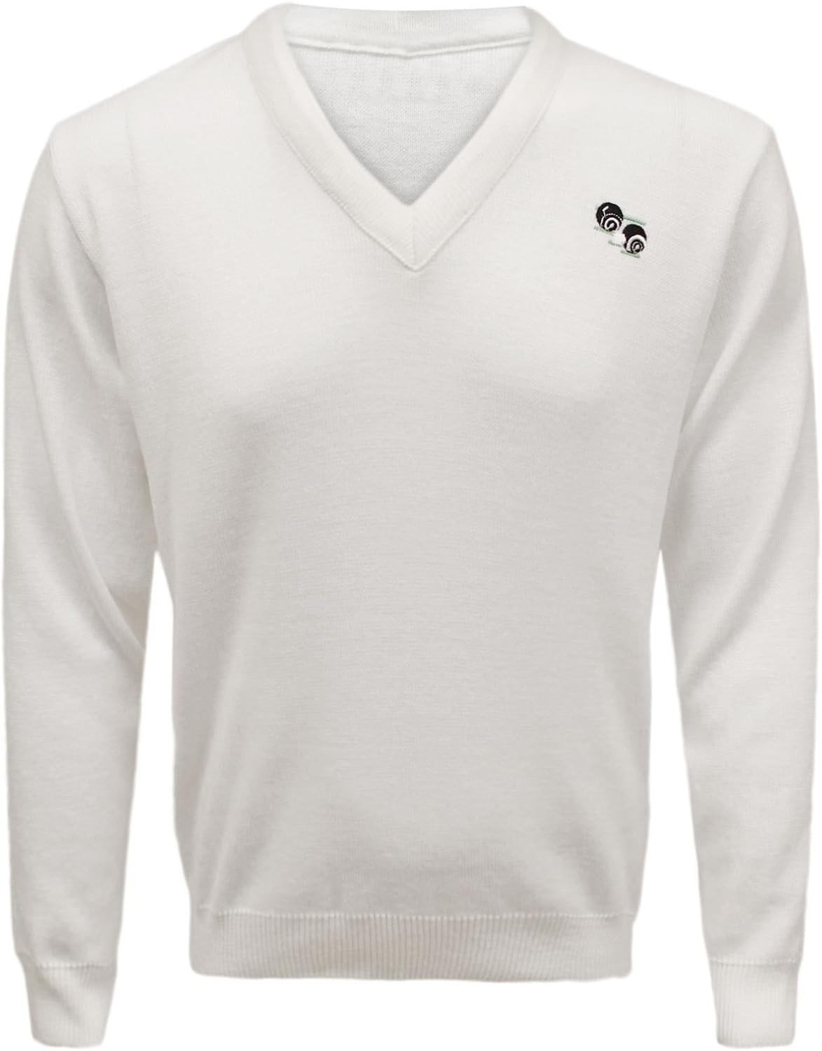 V Neck Bowling White Jumper Bowls Sweater Lawn Top Bowl Full Sleeve Amazon.co.uk Clothing
