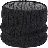 Cisnocr Reversible Winter Neck Gaiter Men Women,Knitted Neck Warmer Face Mask Ski Scarf