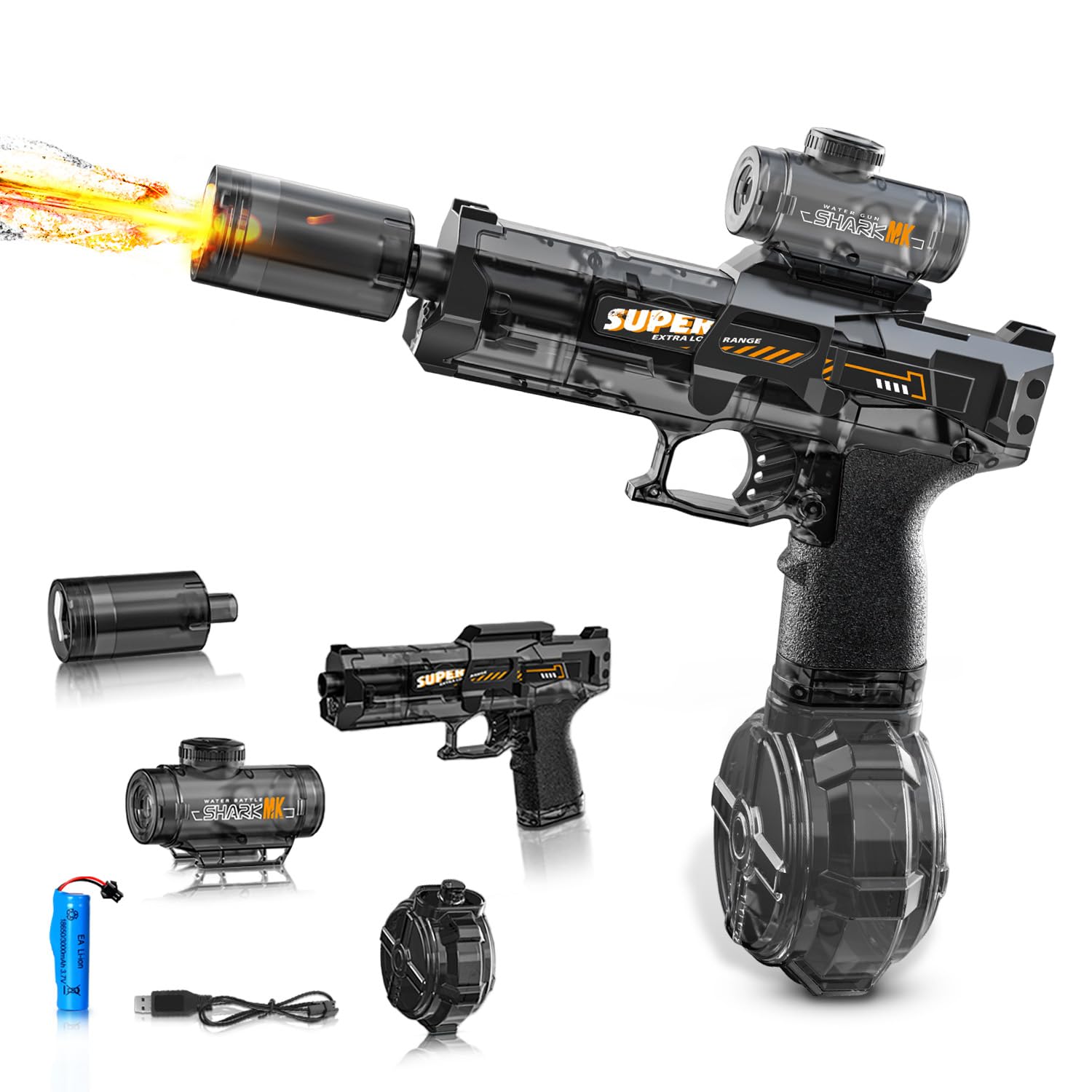 Photo 1 of ***MISSING PARTS***
YRIOWMI Electric Water Gun,Full Automatic Electric Squirt Gun 28-32 FT Range Water Pistol Blaster Soaker,Water Playing Toys for Outdoor Yard Beach Pool (Black)