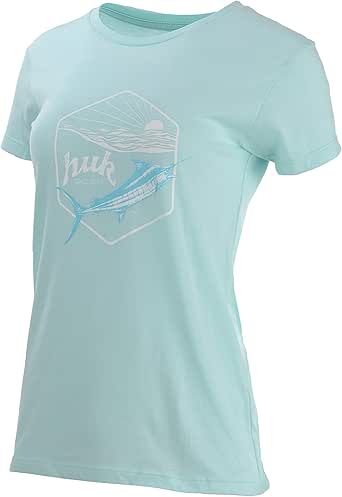 Amazon.com : HUK Womens Sunrise Crew Tee | Ladies T-Shirt with UPF 30+ Sun Protection : Clothing