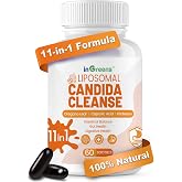 inGreens 11-in-1 Candida Cleanse for Women &amp; Men, Candida Support, 60 Count | Antifungal Overgrowth, Intestinal Detox &amp; Gut Health, Balance Probiotic, Natural Herbal Oregano &amp; Caprylic Acid