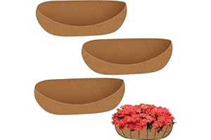 YZNlife 3Pcs 24 Inch Planter Liners for Window Box, Window Basket Liners Fabric Pot Liners Hanging Flower Box Liner Felt Trough Planter Insert Non-Woven Plant Liner Replacement for Garden Planters