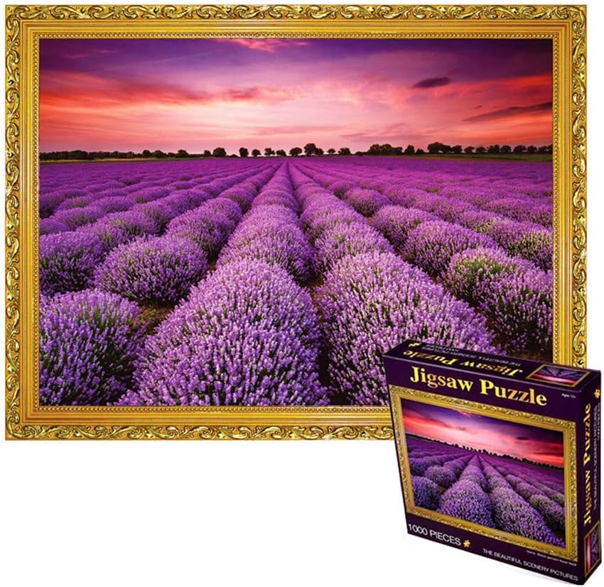 1000 Piece Puzzle Lavender Field Jigsaws Assembling Games Educational Interesting Toys Personalized Places of Interest Puzzle Littay