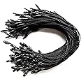LGEGE 1000 pcs 7.5-inch Black Hang Tag Nylon String Snap Lock Pin Loop Fasteners Hook Ties