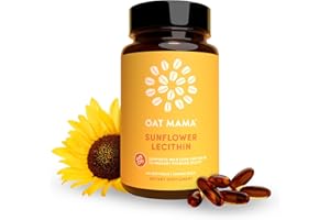 OAT MAMA Sunflower Lecithin Lactation Capsules | Breastfeeding Essentials for Milk Flow & Clogged Duct Relief | Postpartum Lactation Support to Increase Breastmilk Production | 30 Count