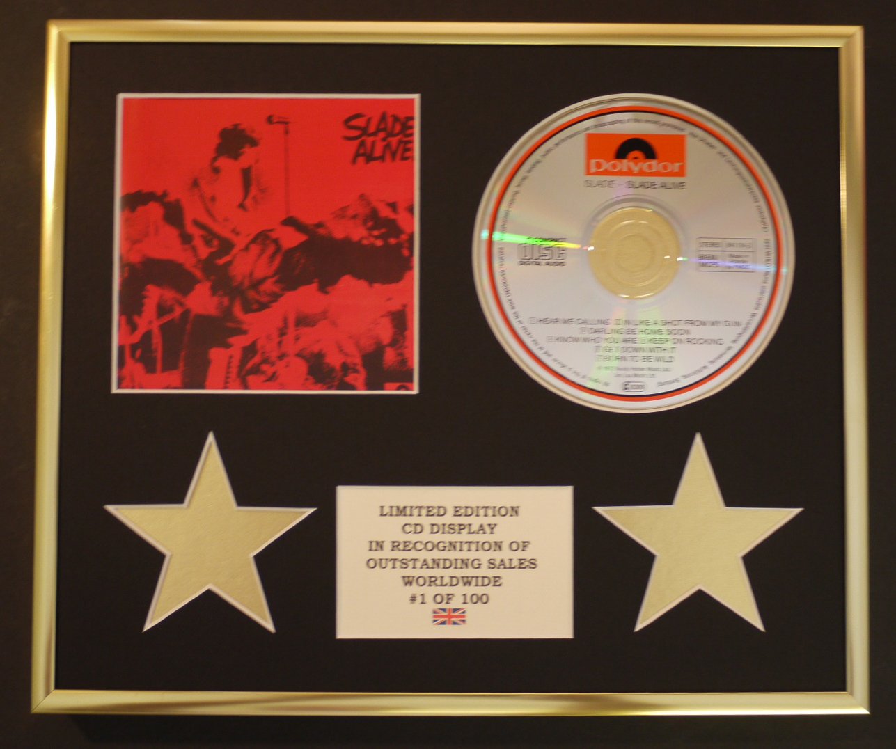 SLADE/CD DISPLAY/LIMITED EDITION/COA/SLADE ALIVE!
